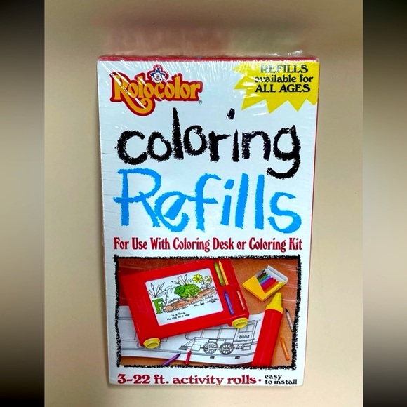 Rolocolor Coloring Refills Desk Series E (3) 22 ft. Rolls NEW Sealed - Picture 1 of 3